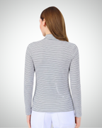 Viridi - Fisherman Collar Striped Body Black & White