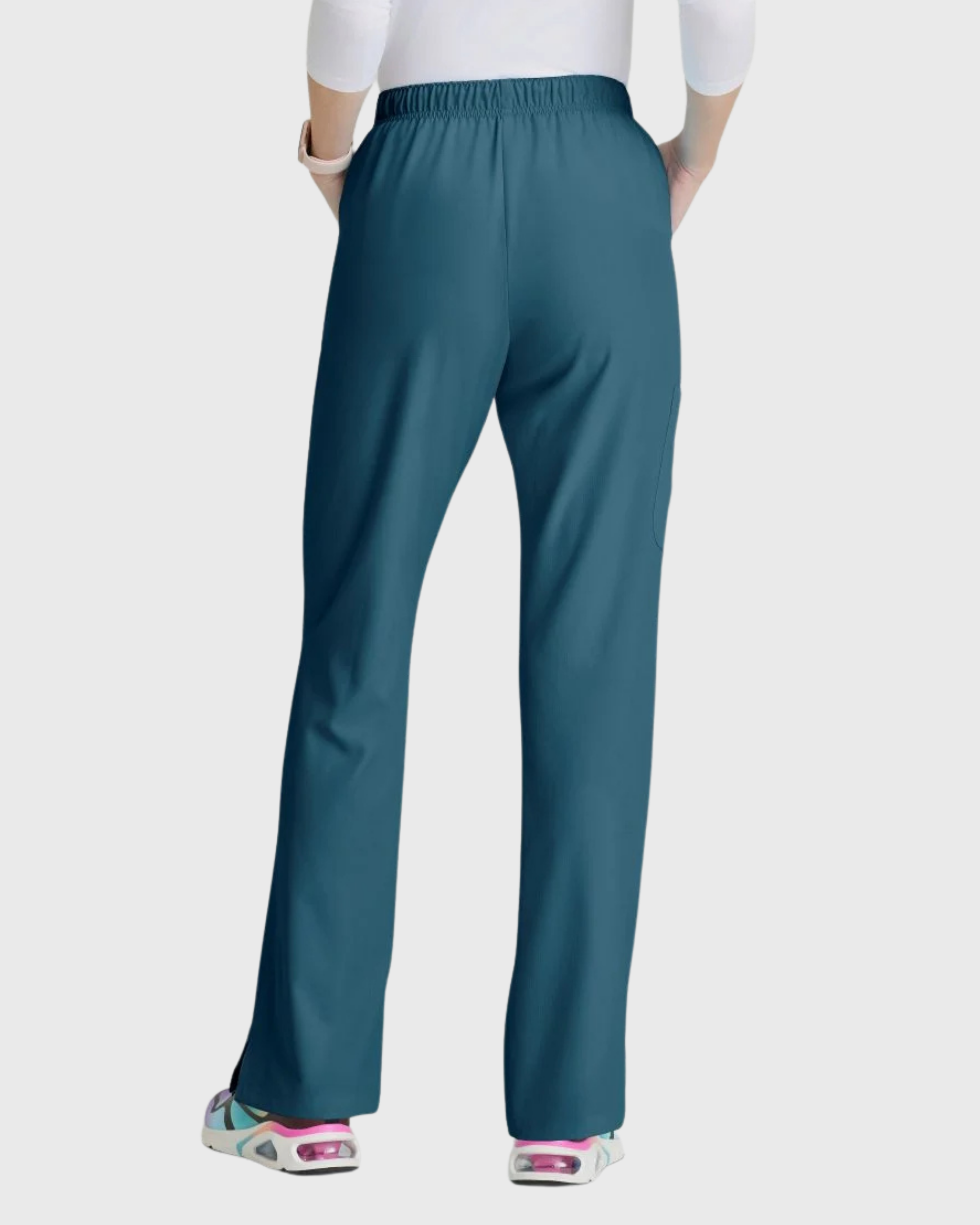Skechers - Breeze 3’Pocket Curved V’Neck Top & Mid’Rise Straight Leg Pant Scrub Set