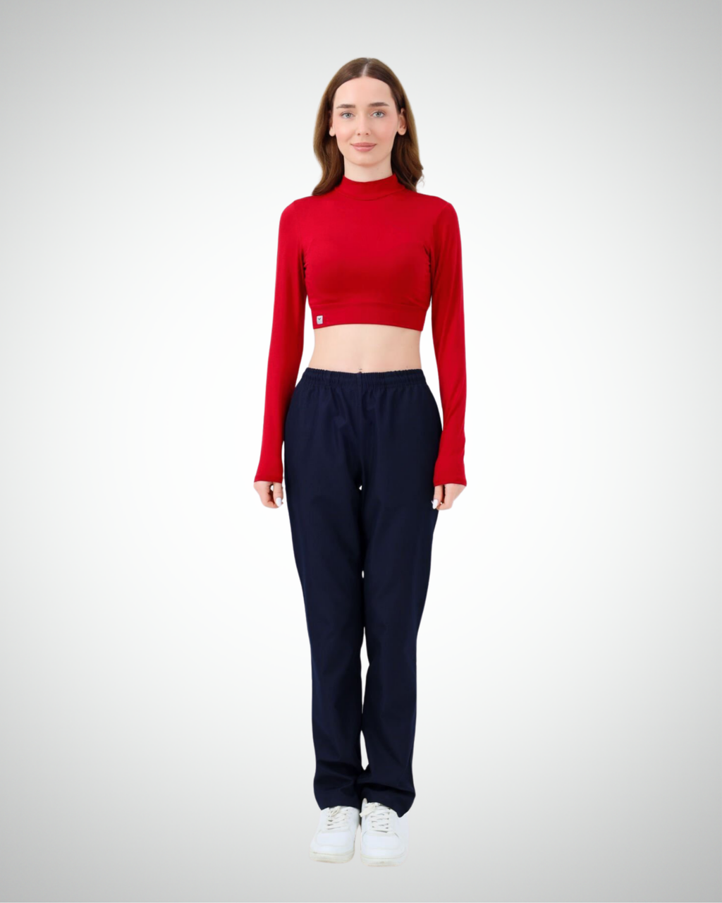Viridi - Turtleneck Body Crop Red