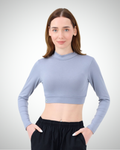 Viridi - Turtleneck Body Crop Light Grey