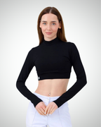 Viridi - Turtleneck Body Crop Black