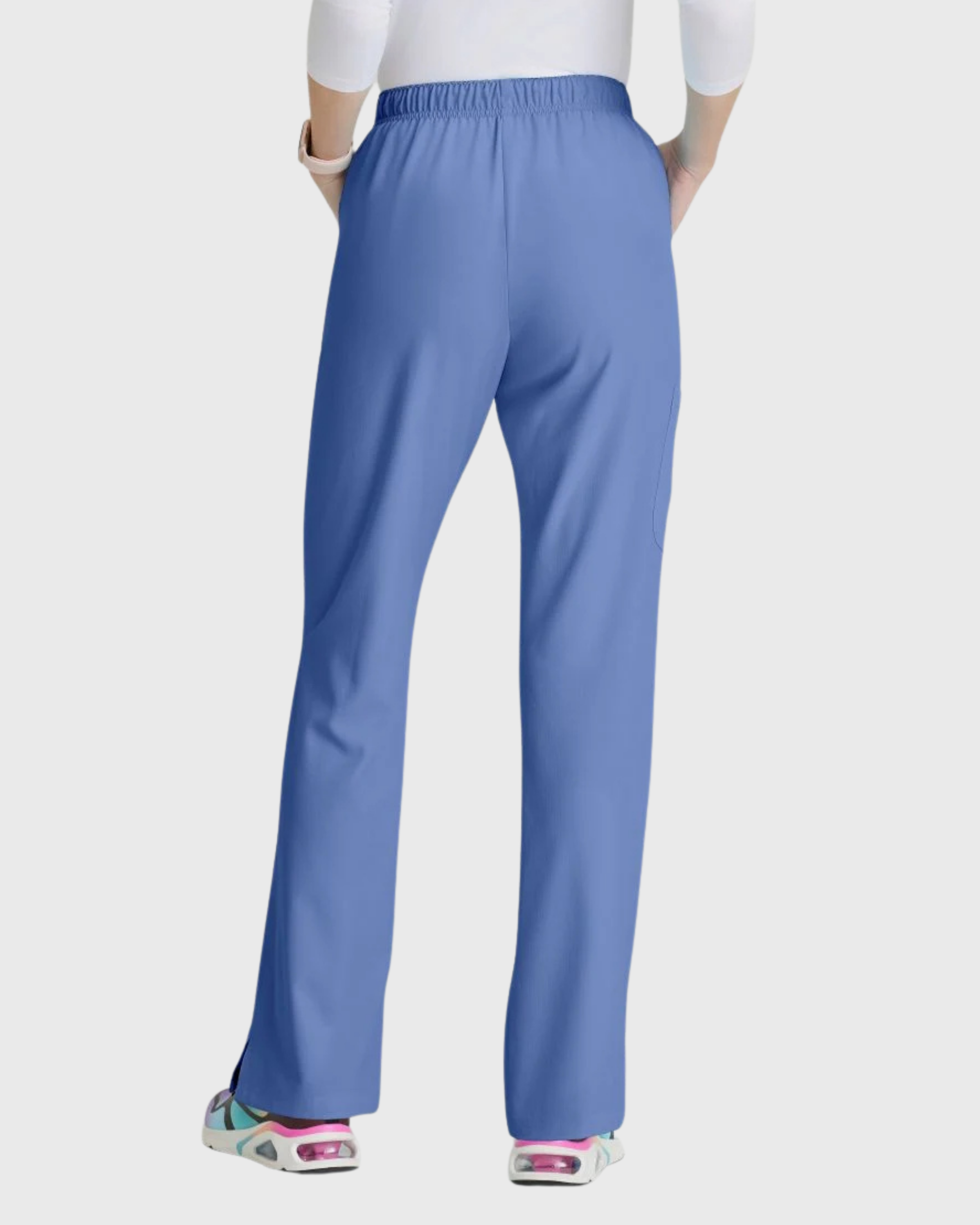 Skechers - Breeze 3’Pocket Curved V’Neck Top & Mid’Rise Straight Leg Pant Scrub Set