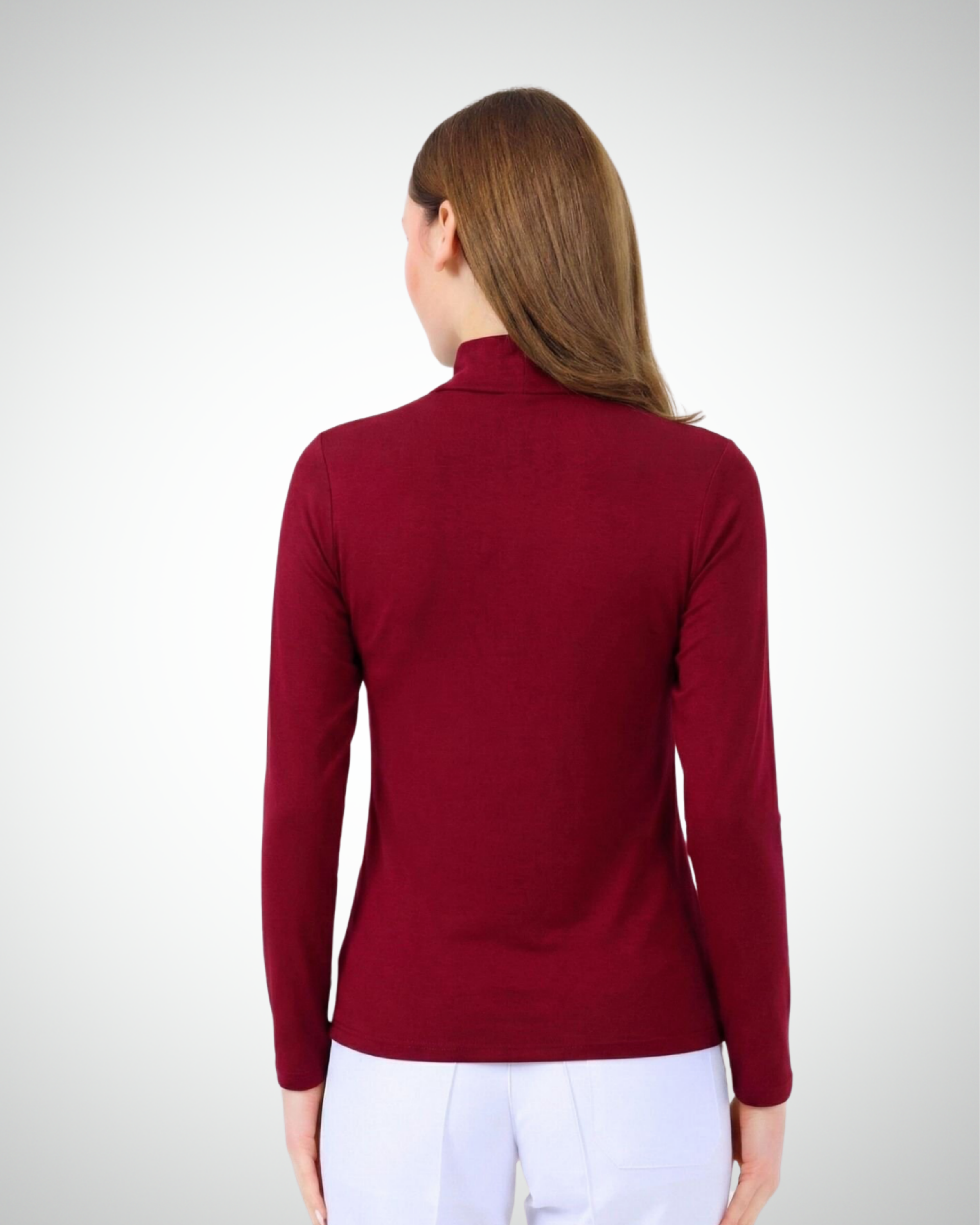 Viridi - Turtleneck Body Claret Red