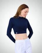 Viridi - Turtleneck Body Crop Navy Blue