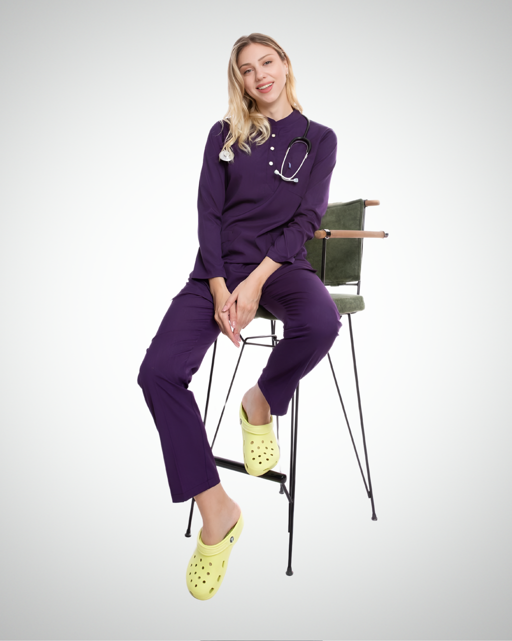 Uçak - Karya Long Sleeve Scrub Set