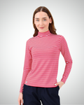 Viridi - Fisherman Collar Striped Body Red & White