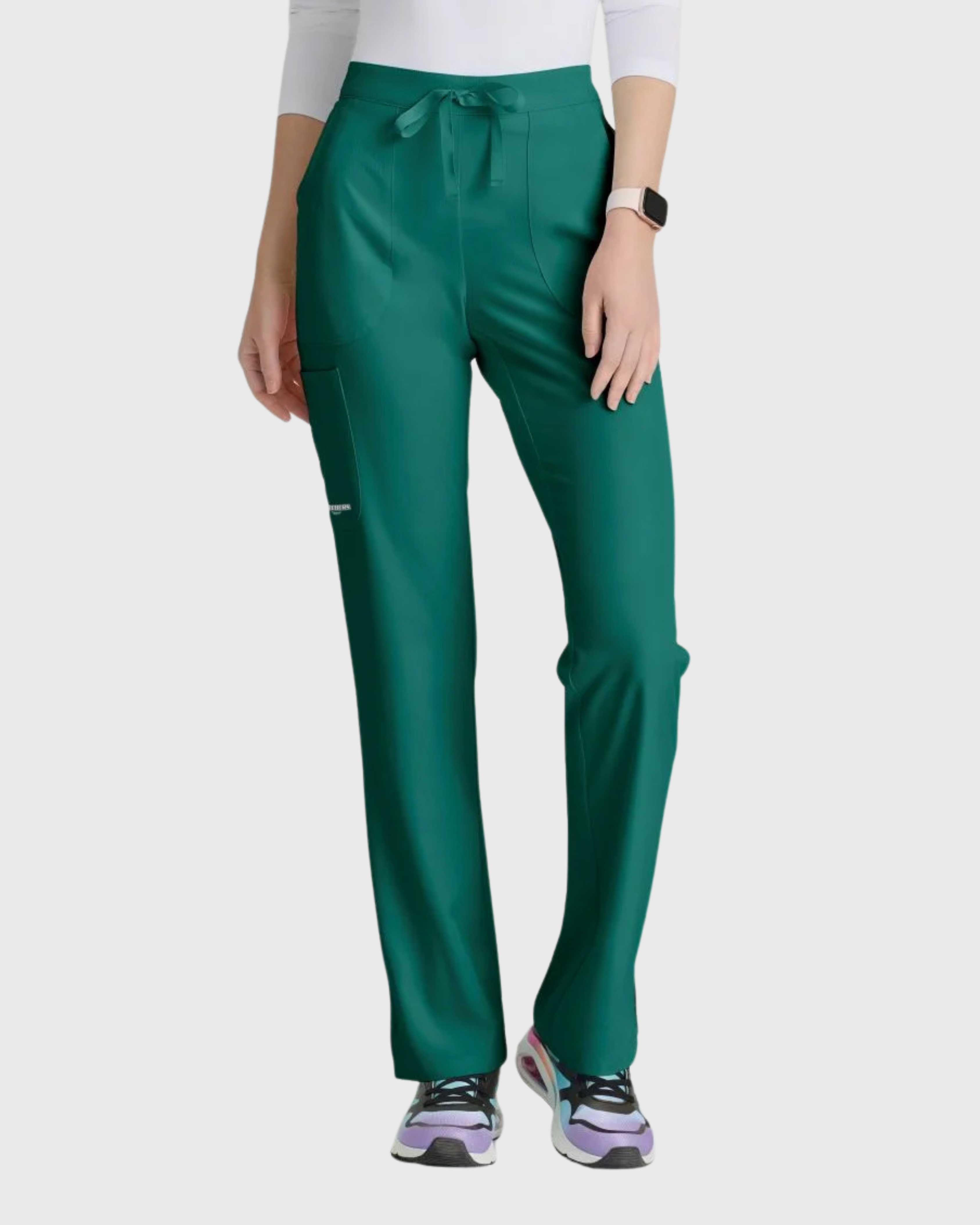 Skechers - Breeze 3’Pocket Curved V’Neck Top & Mid’Rise Straight Leg Pant Scrub Set