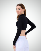 Viridi - Turtleneck Body Crop Black