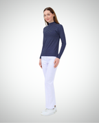 Viridi - Fisherman Collar Striped Body Navy Blue & White