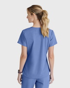 Skechers - Breeze 3’Pocket Curved V’Neck Top & Mid’Rise Straight Leg Pant Scrub Set