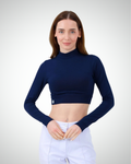 Viridi - Turtleneck Body Crop Navy Blue