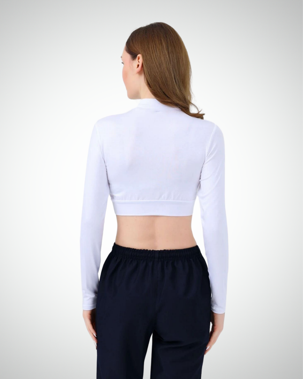 Viridi - Turtleneck Body Crop White