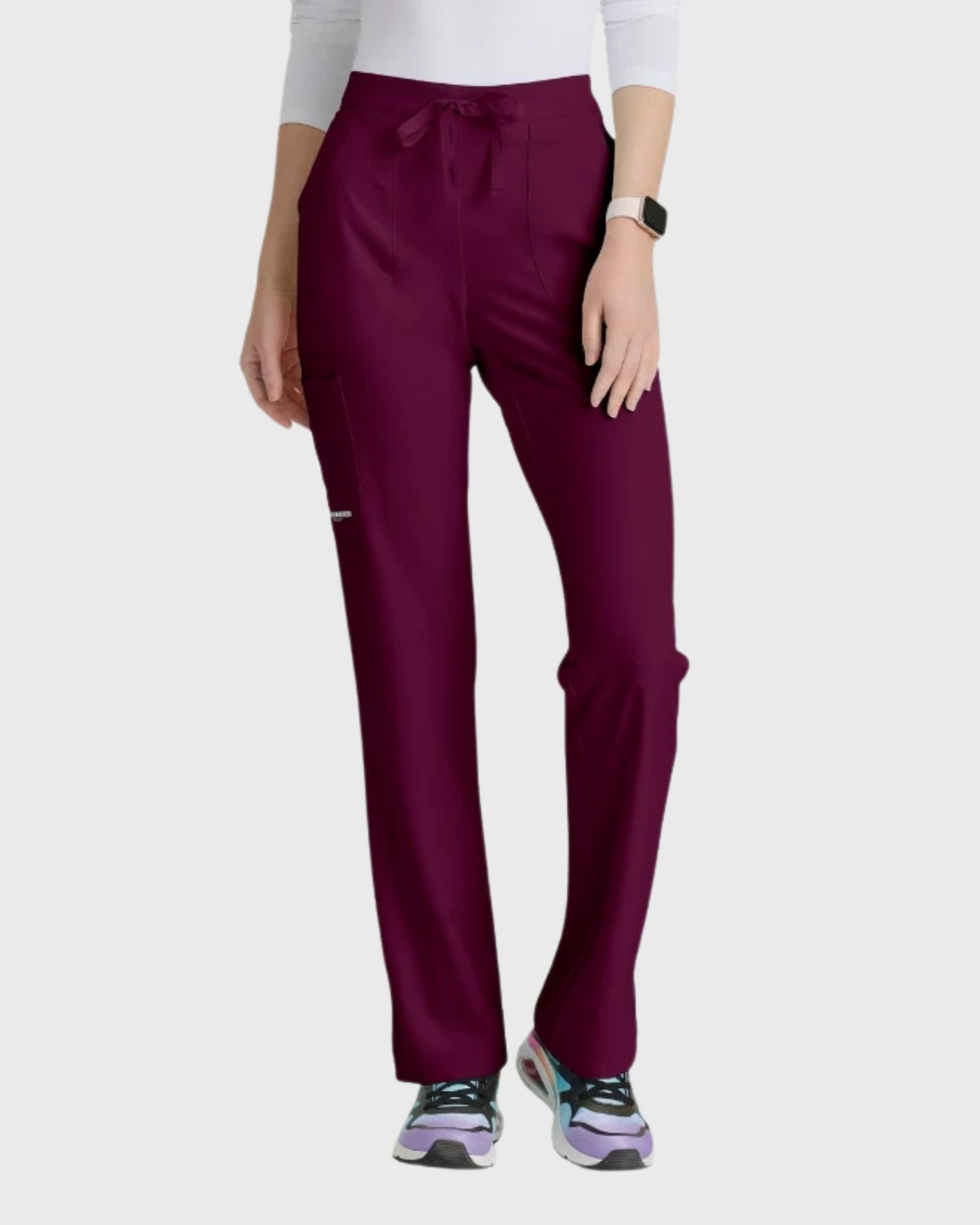 Skechers - Breeze 3’Pocket Curved V’Neck Top & Mid’Rise Straight Leg Pant Scrub Set